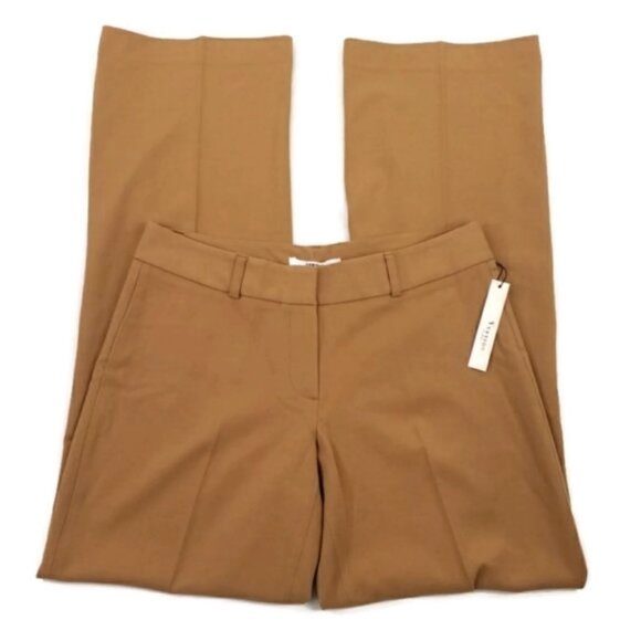 Vertigo Toast Camel Mid Rise Flat Front Wide Leg Dress Pants Womens Size 8 - Picture 4 of 13